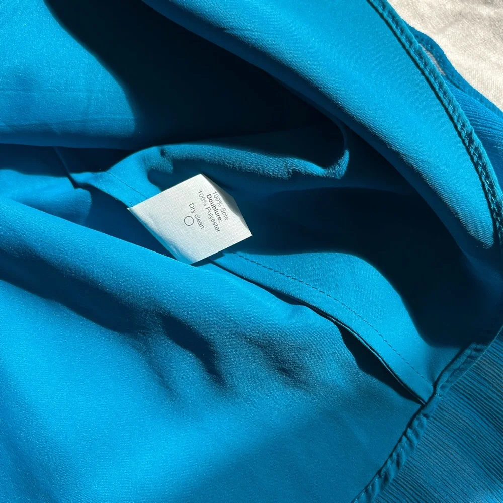 STUNNING NWT J Crew Matisse Blue silk chiffon strapless gown size 0 - Picture 11 of 15
